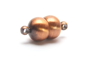 8mm Brushed Copper Double Ball Magnetic Clasp