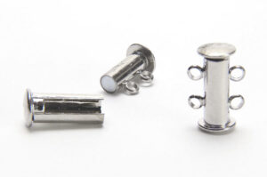 11x16mm Silver 2 Strand Magnetic Barrel Clasp