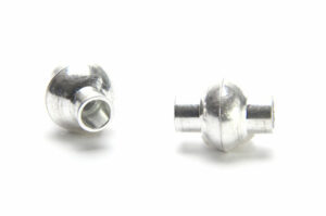 4mm Hole Bright Silver Ball Magnetic Glue-in Clasp