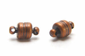 8mm Brushed Copper Cylinder Magnetic Clasp