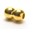 4mm Hole Gold Double Ball Magnetic Glue-in Clasp