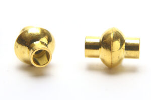 4mm Hole Gold Ball Magnetic Glue-in Clasp