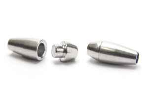 4mm Hole Silver Internal Cone Magnetic Glue-in Clasp
