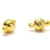 6mm Gold Patterned Ball Magnetic Clasp