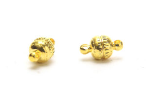 6mm Gold Patterned Ball Magnetic Clasp