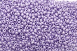 Satin Light Violet Chalk Sfinx Preciosa Seed Beads