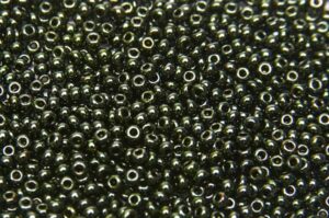 Metallic Meadowbrook Green Preciosa Seed Beads