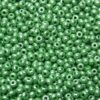 Opaque Medium Green Luster Preciosa Seed Beads