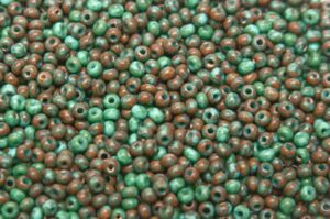 Opaque Turquoise Travertine Preciosa Seed Beads