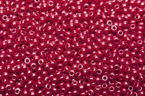 Opaque Cranberry Luster Preciosa Seed Beads