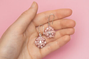 Crystal Beaded Ball Earring Pattern Download
