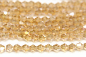 6mm Champagne Gold AB Crystal Bicones