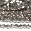 6mm Metallic Silver Crystal Bicones