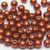 4mm Satin Copper Round Czech Glass Beads