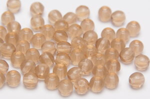 4mm Champagne Round Czech Glass Beads