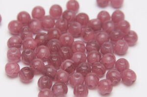 4mm Cloudy Berry Round Czech Glass Beads