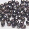 4mm Picasso Charcoal Round Czech Glass Beads