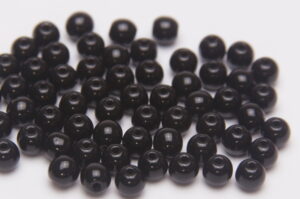 4mm Jet Round Czech Glass Beads