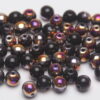 4mm Blackened Gold AB Round Czech Glass Beads