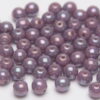 4mm Lustre Golden Amethyst Round Czech Glass Beads