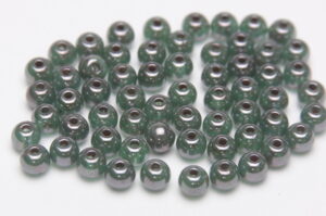 4mm Moss Hematite Round Czech Glass Beads