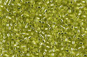 Silver Lined Chartreuse Delica Beads