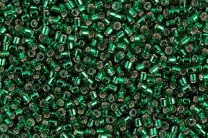 Silver Lined Green Delica Beads