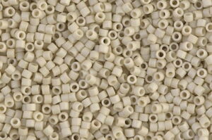 Matted Opaque Bone Luster Delica Beads