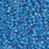 Matted Transparent Capri Blue AB Delica Beads