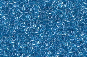 Sparkling Aqua Lined Crystal Delica Beads
