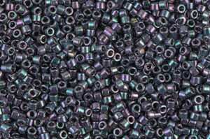 Metallic Purple Green Gold Iris Delica Beads