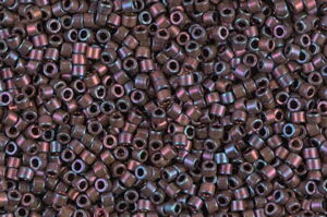 Metallic Dark Plum Gold Iris Delica Beads