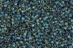 Metallic Blue Green Gold Iris Delica Beads