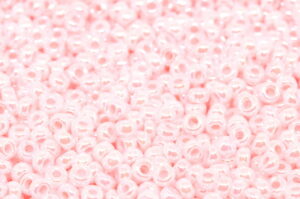 White Pink Colour Lined Miyuki 11/0 Seed Beads
