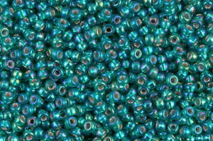 Silver Lined Emerald AB Miyuki 11/0 Seed Beads