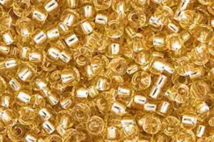 Silver Lined Light Gold Miyuki 15/0 Seed Beads
