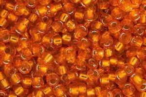 Silver Lined Orange Miyuki 15/0 Seed Beads