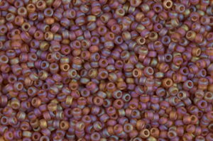 Matte Dark Topaz AB Miyuki 15/0 Seed Beads
