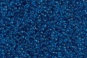 Transparent Capri Blue Miyuki 15/0 Seed Beads