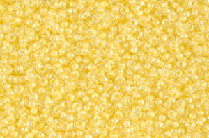 Yellow Lined Crystal Miyuki 15/0 Seed Beads