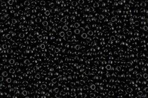 Opaque Black Miyuki 15/0 Seed Beads