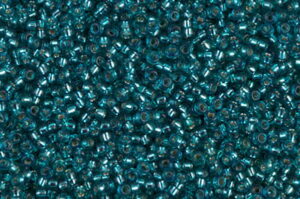 Silver Lined Teal Miyuki 15/0 Seed Beads
