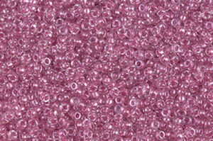 Sparkling Peony Pink Lined Crystal Miyuki 15/0 Seed Beads