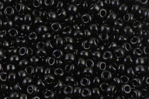 Opaque Black Miyuki 8/0 Seed Beads