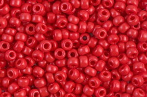 Opaque Dark Red Miyuki 8/0 Seed Beads
