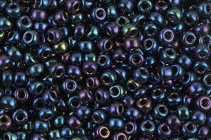 Metallic Dark Blue Iris Miyuki 8/0 Seed Beads