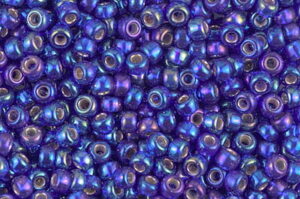 Silver Lined Cobalt AB Miyuki 8/0 Seed Beads