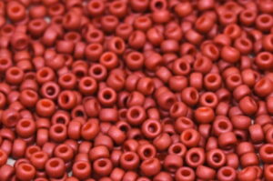 Matted Opaque Terracotta Miyuki 8/0 Seed Beads