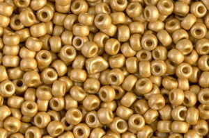 Matted DuraCoat Galvanized Gold Miyuki 8/0 Seed Beads