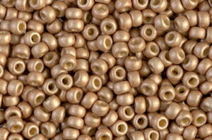 Matted DuraCoat Galvanized Champagne Miyuki 8/0 Seed Beads